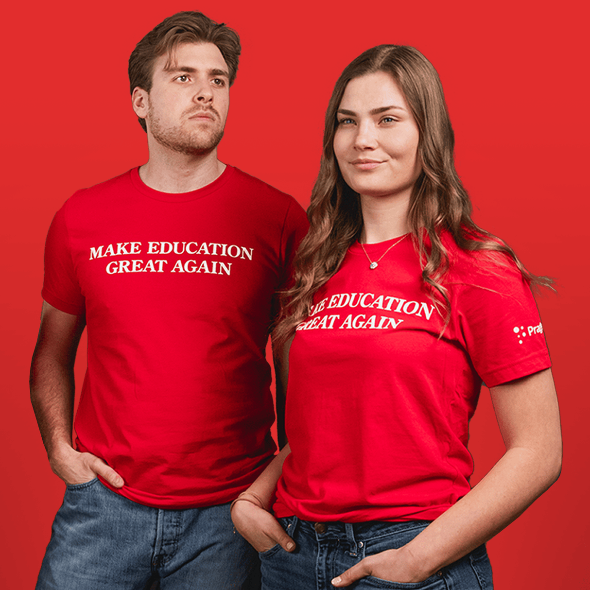 PragerU Make Education Great Again (MEGA) T-Shirt featuring bold text design on a casual cotton T-shirt.