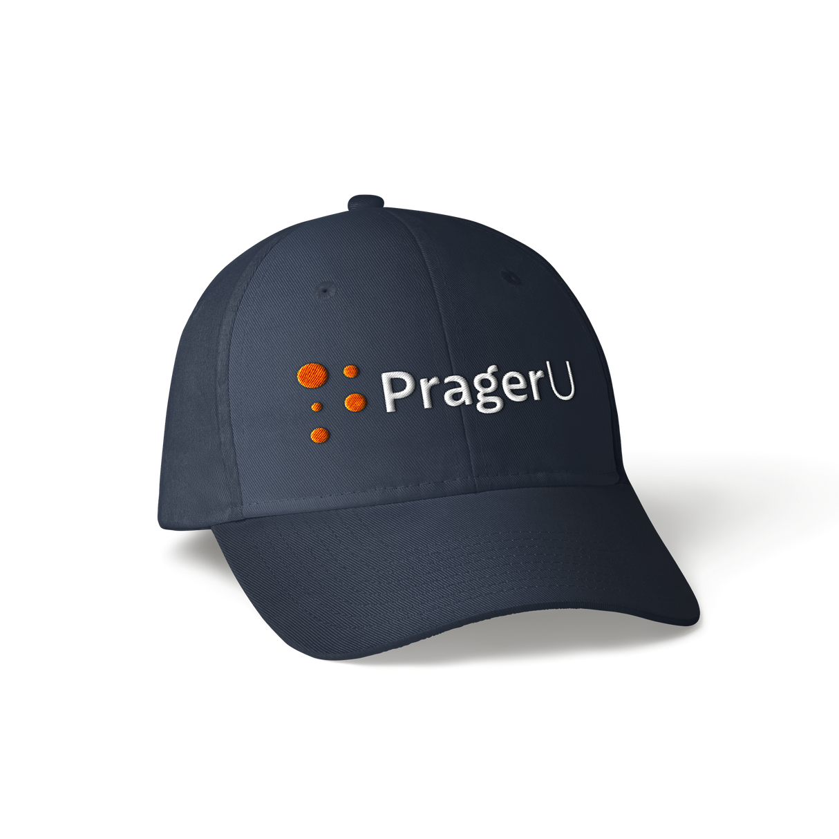 PragerU baseball hat with adjustable strap, featuring the PragerU logo on front, casual unisex hat for everyday wear.
