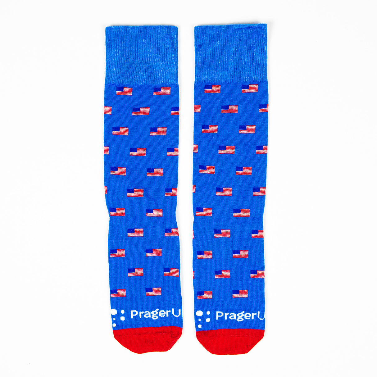 Blue Flag Socks by PragerU featuring flag-themed design, comfortable socks for everyday wear.