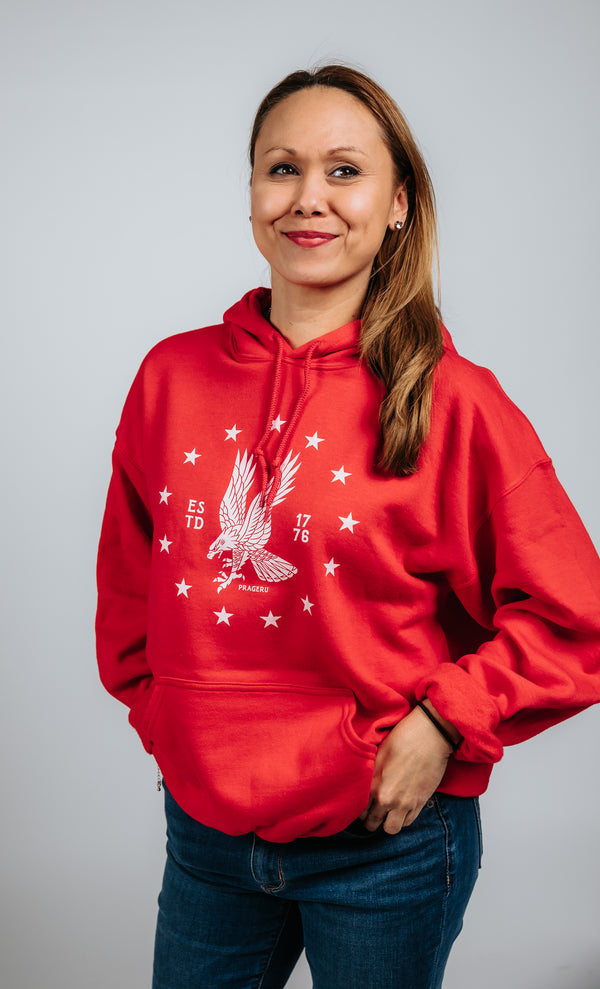 Freedom Eagle White Emblem Hoodie