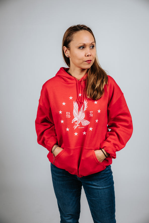 Freedom Eagle White Emblem Hoodie