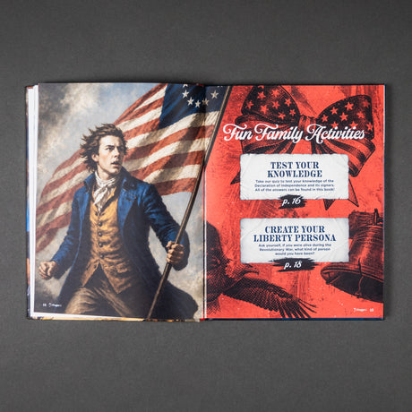 PragerU American Tradition book cover featuring the Independence Day ceremony with patriotic imagery and historical themes.
