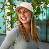 PragerU Faith Over Fear hat featuring bold embroidered text, adjustable strap, and classic baseball cap style.