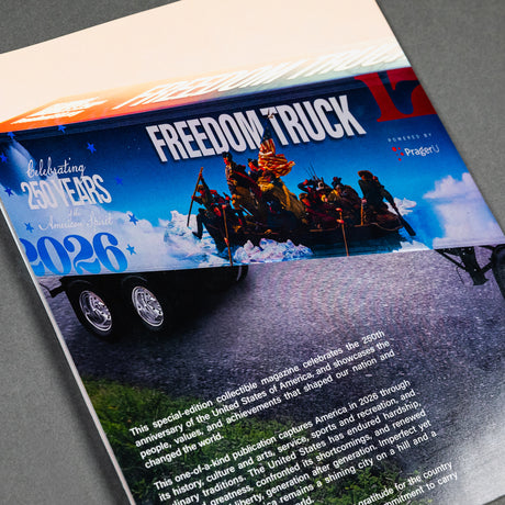 PragerU America 250 magazine, limited collectible edition, 250th anniversary commemorative issue, featuring patriotic imagery.