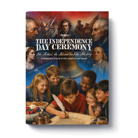 PragerU American Tradition book cover featuring Independence Day ceremony imagery, celebrating U.S. history and patriotism.