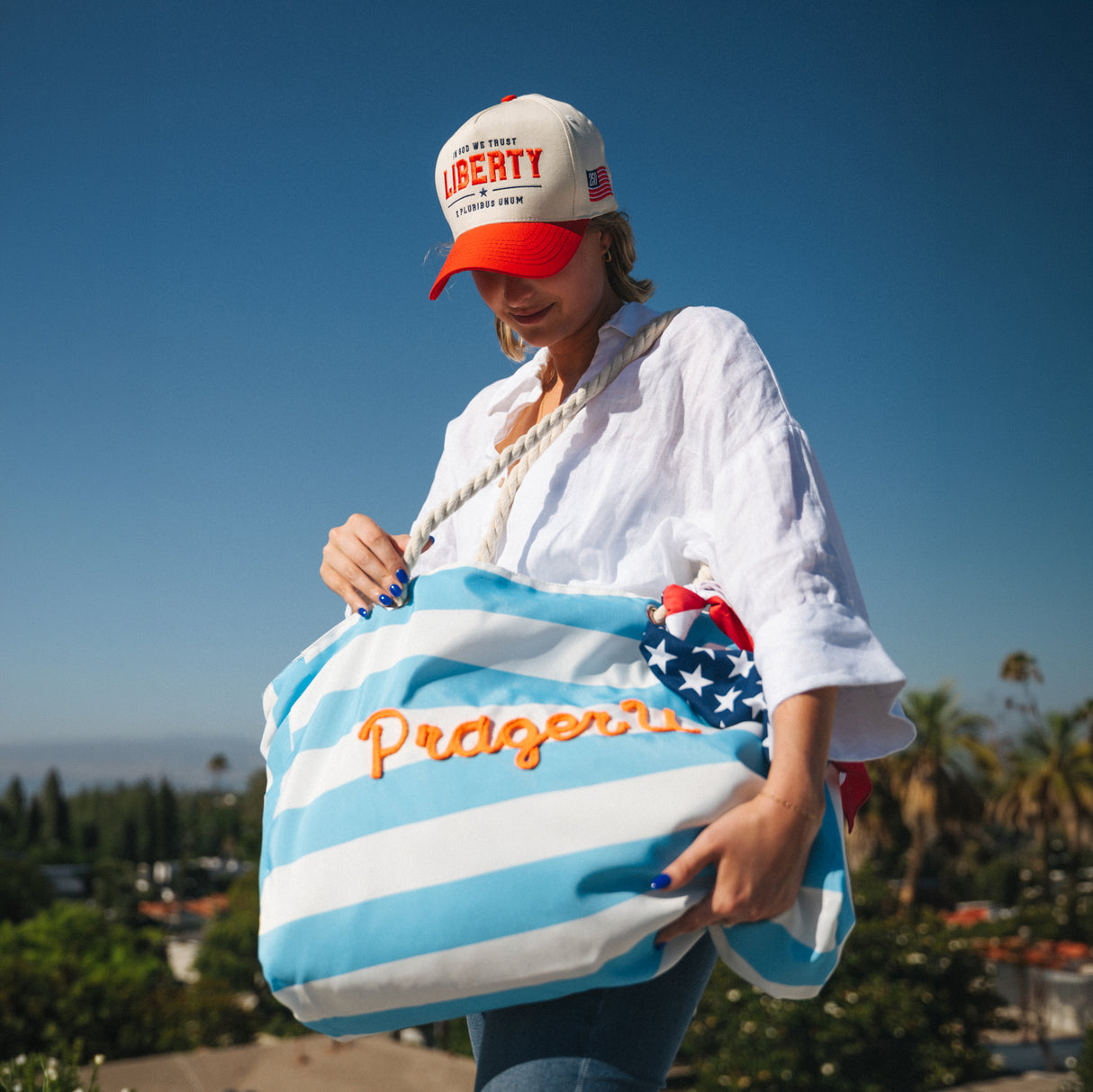 American Summer Bundle | Beach Tote, Bandana & Hat