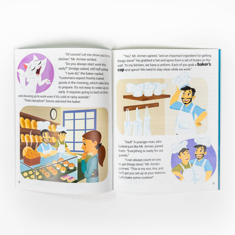 Set of six PragerU Otto's Tales "Let's Meet" collection books by PragerU, featuring colorful book covers and inside pages.
