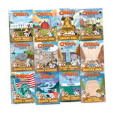 Set of 12 PragerU Otto's Tales "Let's Visit" collection books featuring colorful covers and engaging illustrations for young readers.