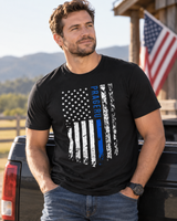 PragerU Back the Blue Distressed Flag Shirt