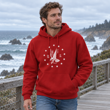 Freedom Eagle Hoodie–White Emblem