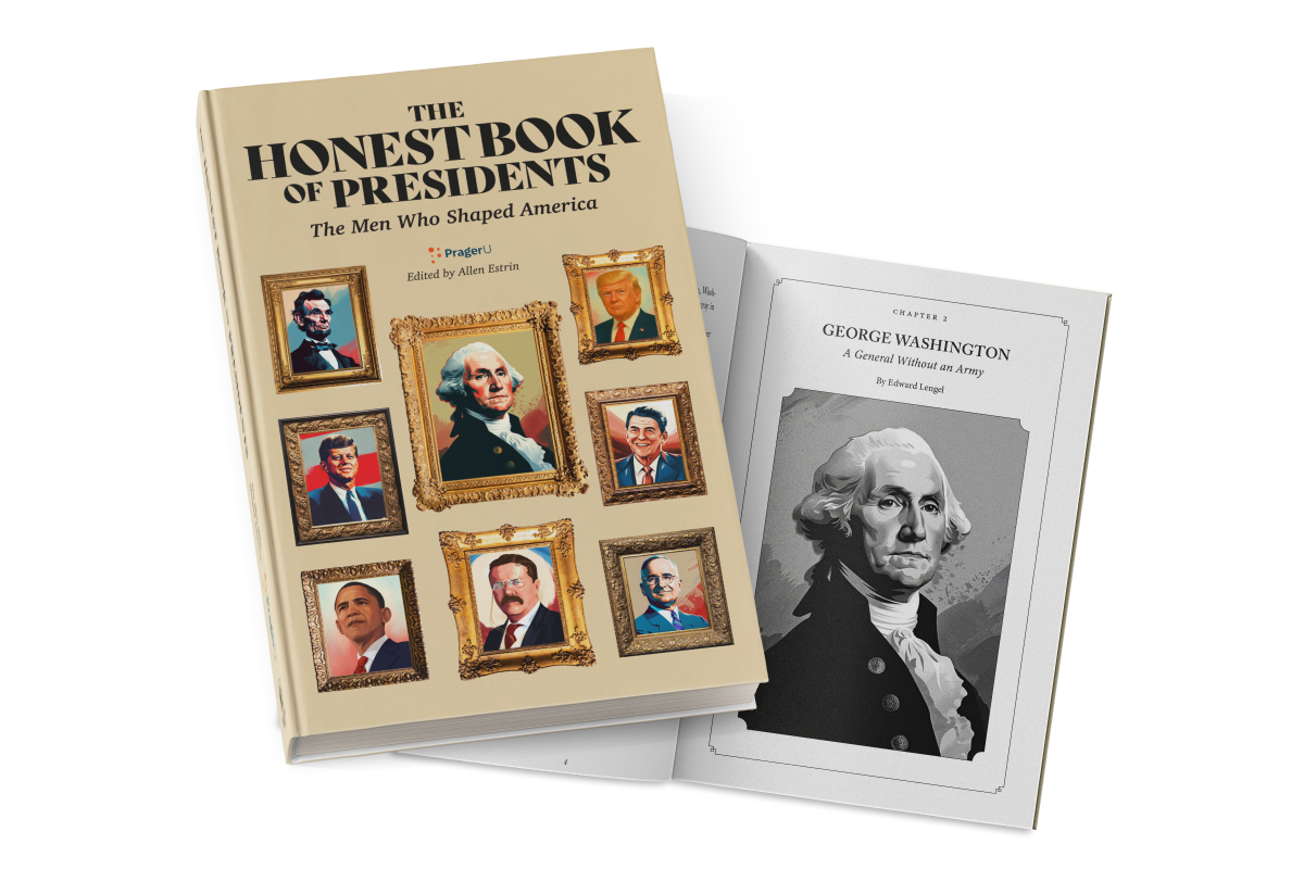 Cover of The Honest Book of Presidents by Broadside Books, featuring illustrations of U.S. presidents and historical design elements.