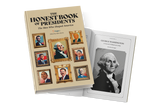 Cover of The Honest Book of Presidents by Broadside Books, featuring illustrations of U.S. presidents and historical design elements.
