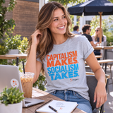 Capitalism Makes Heather Grey Tee Shirt