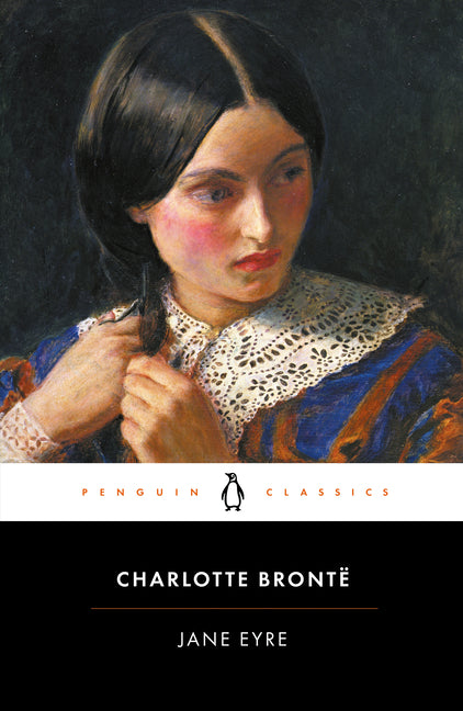 Cover of Penguin Classics' Jane Eyre by Charlotte Brontë, featuring a vintage book cover with classic typography and design.