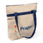 PragerU tote bag featuring the PragerU logo, made of durable fabric with comfortable handles, suitable for everyday use.