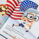 Hardcover of Otto's Tales Book by PragerU, featuring the National Anthem and Pledge of Allegiance in a limited edition.