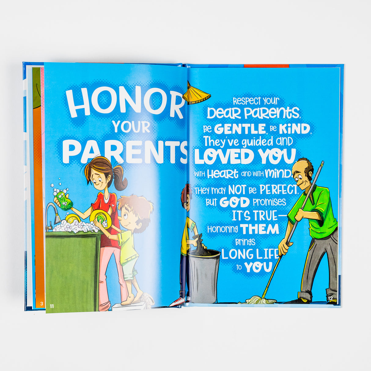 Children's book by PragerU titled "The 10 Commandments," featuring colorful illustrations and large text on the cover.