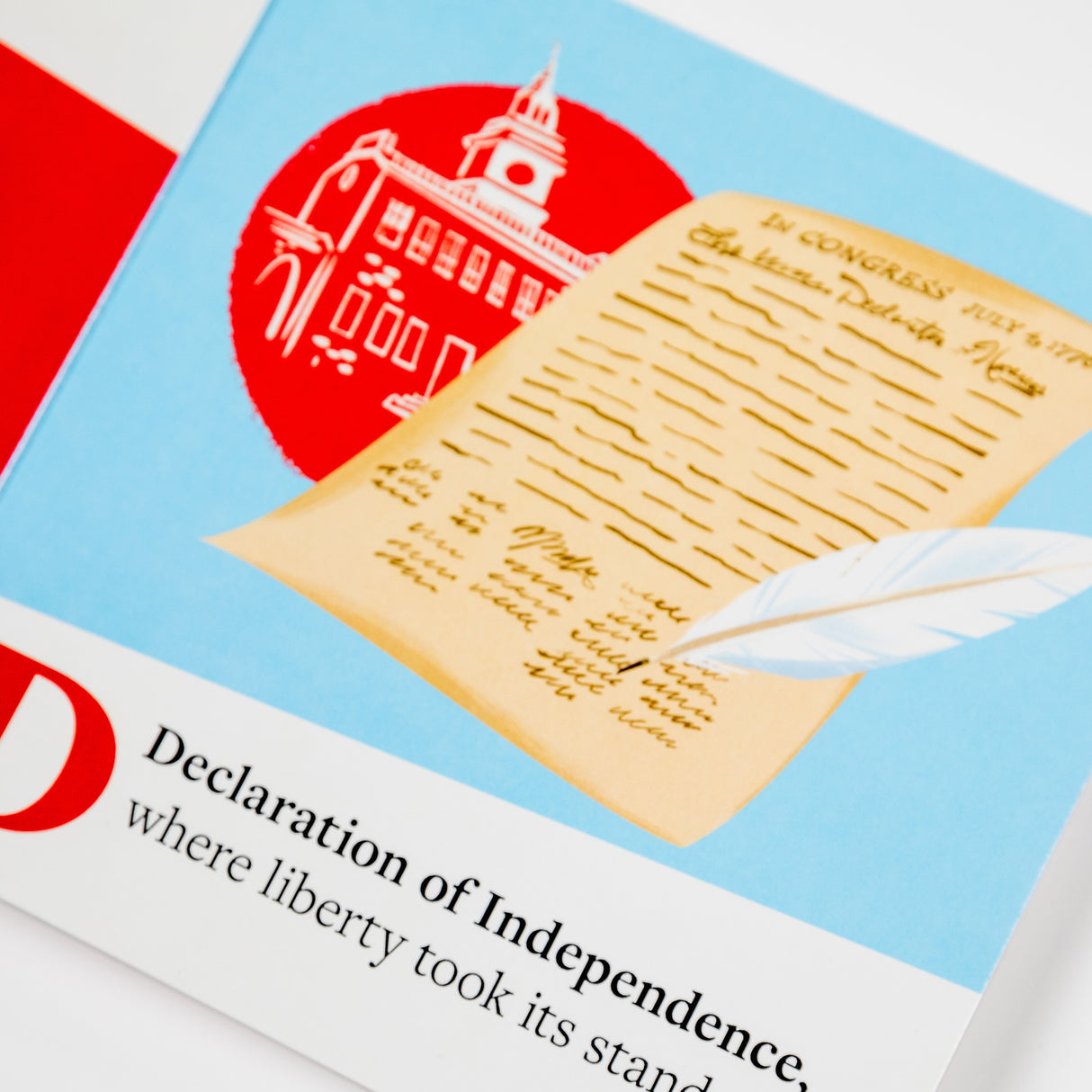 PragerU's "The ABCs of America" board book for babies and toddlers, featuring colorful pages with alphabet and American symbols.