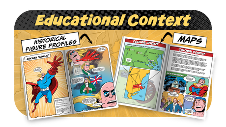 Cover image of The Signers graphic novel by PragerU, featuring illustrations related to the historical signing event.