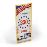 PragerU America 250th Anniversary pin featuring the 2026 America 250 Collection logo and design.