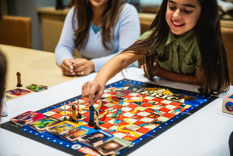 PragerU Celebrate America Race to The White House board game, featuring colorful game components and patriotic-themed design.