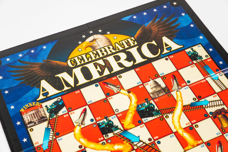 PragerU Celebrate America Race to The White House board game with colorful game board and game pieces for educational fun.