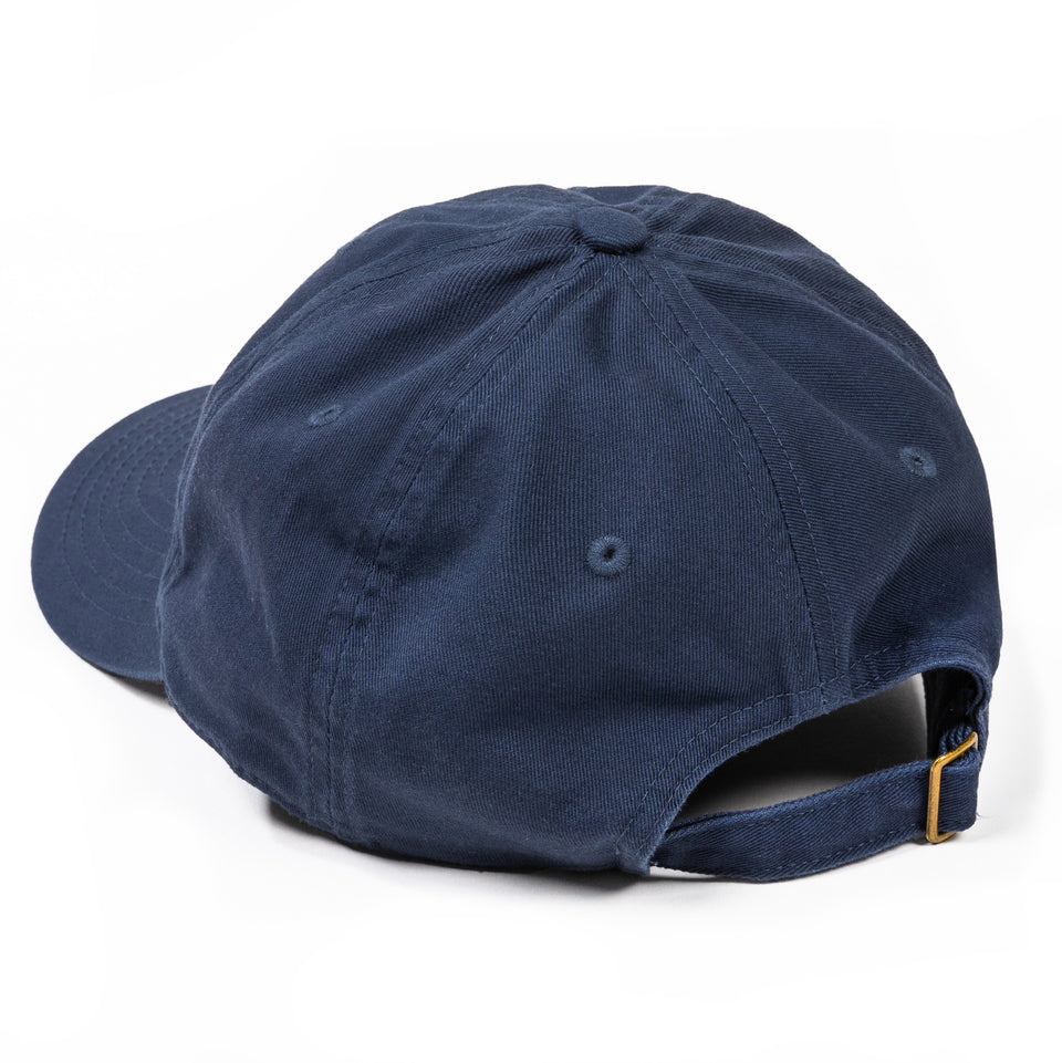 PragerU Dot baseball hat featuring a casual design, navy color, and adjustable strap, perfect for everyday wear.