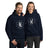 White emblem Freedom Eagle hoodie by PragerU, black hoodie with front white eagle logo, casual and comfortable clothing.