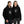 White emblem on a black PragerU Freedom Eagle hoodie, showing the front view of the hoodie with the design clearly visible.