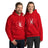 White emblem Freedom Eagle hoodie by PragerU, featuring a bold eagle design on the front, black hoodie with adjustable drawstrings.