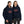 Black PragerU Land of the Free USA hoodie with red logo on the front, showcasing patriotic design and comfortable fit.
