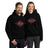 PragerU Land of the Free USA hoodie in black with red logo, featuring a casual fit and comfortable fabric for everyday wear.