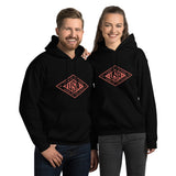 PragerU Land of the Free USA hoodie in black with red logo, featuring a casual fit and comfortable fabric for everyday wear.