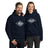 White logo Land of the Free USA hoodie by PragerU featuring a comfortable black hoodie with patriotic design.