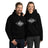 White logo Land of the Free USA hoodie by PragerU, black hoodie with patriotic design and comfortable fit.