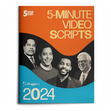 PragerU 2024 Video Scripts PDF e-book showing the cover with title and branding on a white background.