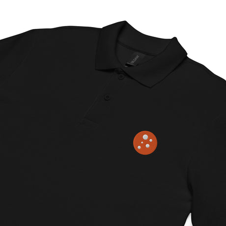 PragerU polo shirt in sporty grey color, featuring the PragerU brand logo on the chest, casual and comfortable fit.
