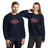 Red logo Land of the Free USA sweatshirt by PragerU, featuring a comfortable black sweatshirt with patriotic design.