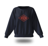 Red logo Land of the Free USA sweatshirt by PragerU, featuring a black fabric and patriotic design.