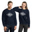White Land of the Free USA sweatshirt by PragerU with a white logo, displayed on a mannequin.