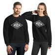 White Land of the Free USA sweatshirt by PragerU with a black logo, soft fabric, and comfortable fit.