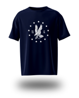 White emblem Freedom Eagle T-Shirt by PragerU, featuring a bold eagle graphic on a black background.