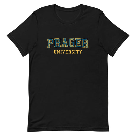 Navy PragerU College T-Shirt in XS size featuring the brand logo and simple design on soft cotton fabric.