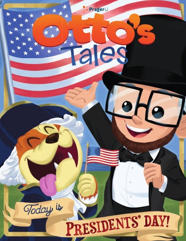 PragerU Otto's Tales: Today is Presidents' Day book cover with colorful illustration and title text on front.
