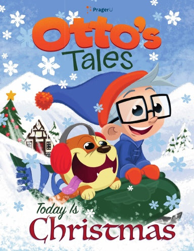 PragerU Otto's Tales: Today is Christmas book cover with festive holiday illustration and title text.