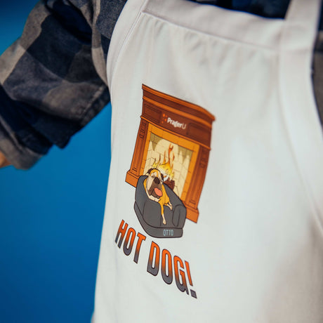 PragerU Otto apron featuring a classic design, made of durable fabric, with the PragerU logo visible on the front.
