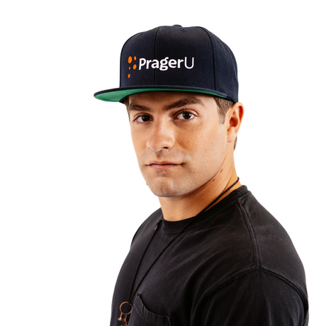 Black PragerU hat featuring the PragerU logo, stylish and casual headwear for everyday wear.