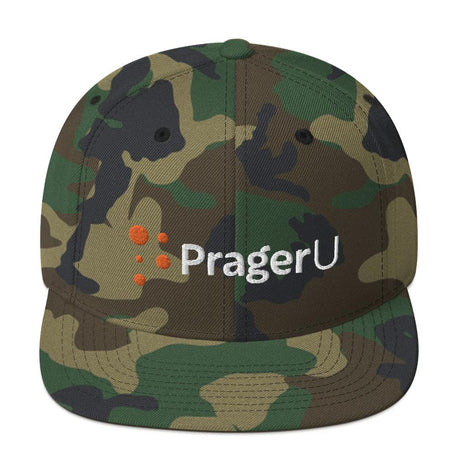 Black PragerU hat with embroidered logo, casual adjustable baseball cap for everyday wear