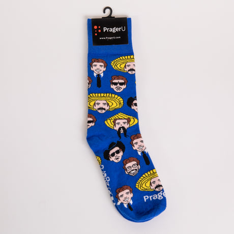 PragerU Will Witt socks featuring a colorful design, made for comfortable casual wear and showcasing the PragerU brand.
